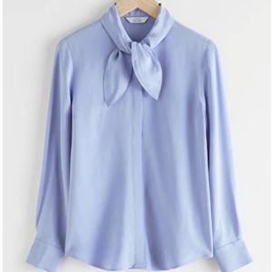 Satin Neck Bow Blouse